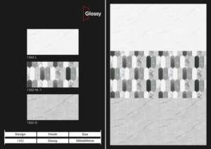 Azulejos de Porcelana con Acabado Brillante de Grado Arquitectónico, Formato Ancho de 300X600MM, Superficie Ideal para Interiores Modernos y Brillantes que Requieren Resistencia - Product Image 3