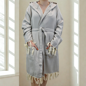 Peignoir turc rayé coloré de haute qualité, tissé à la main, ceinture réglable, Fouta, peignoir turc pour spa, plage, fournisseur en gros - Product Image 5