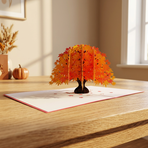 Carte pop-up 3D artisanale en papier, design personnalisé Vietnam Arbre Rouge, découpe laser, cadeaux de mariage pour couples, Viet-craft Hanoi, tendance du moment - Product Image 1