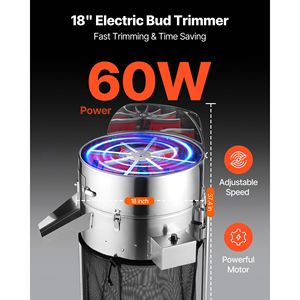 Trimmer Elettrico Inclinabile a 18° per Foglie e Germogli con Velocità Regolabile, Lame Affilate in Acciaio Inox per Uso Idroponico e Giardinaggio - Product Image 2