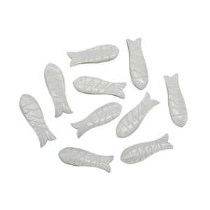 Cuillère en nacre à haute brillance, motif poisson et fleur, manche long, finition miroir, logo personnalisé gravé, pour desserts, avec rangement - Product Image 2