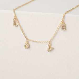 Collar con Letra LOVE de Oro Sólido 9K de Alta Calidad con Diamantes Naturales, 32 Diamantes, 0.12 Quilates, Hecho a Medida, Amuleto Romántico de Lujo - Product Image 1