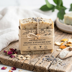 Savon Solide Bio Vegan Personnalisable Écologique Hydratant Éclatant pour Peaux Sèches et Grasses – Soin Corporel Douche – Meilleures Ventes - Product Image 2