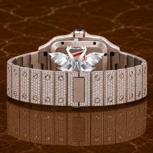 Premium Luxury Moissanite Diamond Bracelet Watch Men Full Stone Setting Watch - Product Image 4