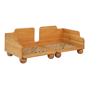 Sofá Esquinero Convertible Extensible de Madera Maciza de Lujo Moderno Personalizado de 2 Plazas con Tela Roja para Sala de Estar, Hogar u Hotel - Product Image 3