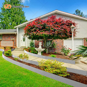 Bordure paysagère flexible en acier Corten ondulé argenté 8'*50' antirouille écologique pour parterres de fleurs, allées et jardinières - Product Image 2