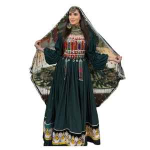 Vestidos Afganos con Diseños Personalizados y Costuras Profesionales, Vestidos de Novia Afganos con Bordado Hecho a Mano y Mangas Largas por QJ IMPEX - Product Image 1