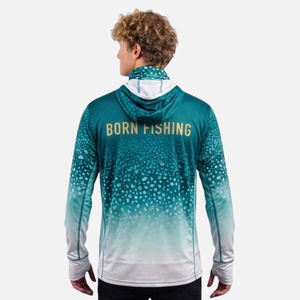 Hoodie de pêche performant en tissu extensible 100% polyester, manches longues, protection UV - Product Image 6