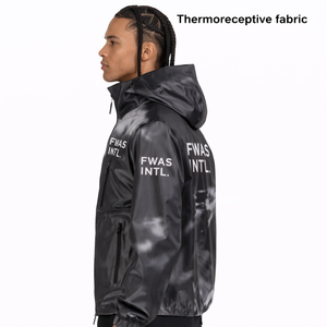 Chaqueta Deportiva Ligera Impermeable con Capucha, Ecológica, Geométrica, Delgada, de Poliéster, para Entrenamiento de Fútbol, con Parches, para Hombre - Product Image 4
