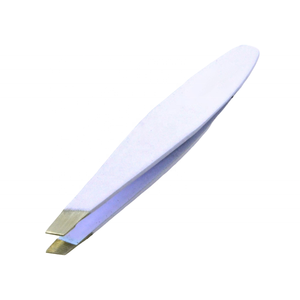 Pinzas para Cejas de Acero Inoxidable con Punta Inclinada, Pinzas para Depilar - Product Image 5