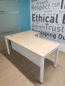 L Shape Durable Conference <b>Table</b> with Metal Legs and MDF Surface Modern Minimalist Design for Commercial & Home <b>Office</b> Use - Product Image 2