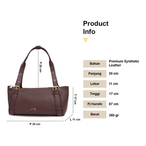 Bolso de Hombro Hody Premium de Cuero Sintético para Mujer, Asa Única, Cierre de Cremallera, Estilo Minimalista, Negro, para Uso Diario en Todas las Estaciones - Product Image 3