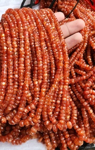 Perles facettées en pierre de soleil naturelle de qualité supérieure, rondelles, 6 mm-10 mm, pierres précieuses en pierre de soleil, pierres précieuses en vrac, prix de gros disponible. - Product Image 1