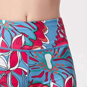 Pantalons de yoga pour femmes de qualité supérieure, personnalisés, à taille haute, respirants, en coton 100% tricoté, avec taille élastique - Product Image 3