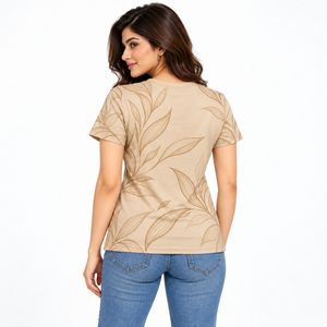 lightweight breathable warm weather clothing for women v <b>neck</b> t-shirts for warm weather <b>travel</b> and casual activities quality - Product Image 3