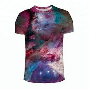 Camiseta de Manga Corta con Cuello en V para Hombre, Estampado por Sublimación, Corte Regular, Informal, Transpirable, 100% Poliéster - Product Image 2