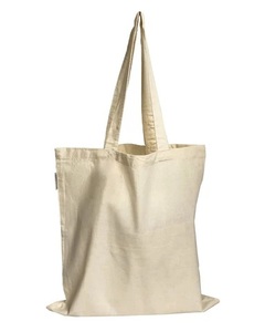 100% Organic Cotton Canvas Tote <b>Bag</b> Long Handles Open Top Blank Custom Logo Print Wholesale Bulk Promotional Eco <b>Market</b> Shopping - Product Image 3