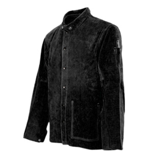 Veste de soudeur en cuir de vachette pleine fleur haute performance, résistante au feu, pour la protection du corps et la sécurité sur le chantier - Product Image 6