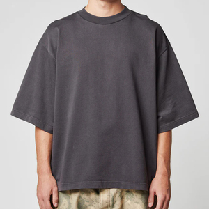 T-shirts pour hommes 100% coton, grandes tailles, couleur unie, coupe classique, manches courtes, séchage rapide, respirant, décontracté - Product Image 3