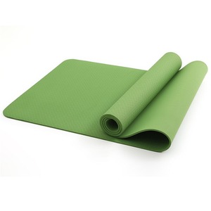 Tapis de yoga vert rectangulaire TPE 6 mm antidérapant usage universel - Product Image 3