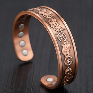 Luxury Embossed Motorbike Magnetic Pure Copper <b>Bangle</b> Metal Jewelry Exquisite Design Promotional Novelty Gift - Product Image 5