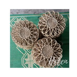 Meilleures ventes de sets de table en rotin du Vietnam, style bohème traditionnel en macramé, sets de table ronds écologiques, décoration de Noël - Product Image 3