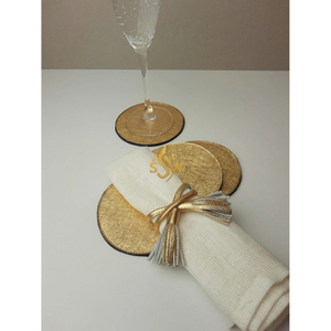 Antique Brass and Metal <b>Drink</b> <b>Coasters</b> Metal <b>Coaster</b> With Round Shape for Hammered Design in Indian Wholesale Prices Supplies - Product Image 1