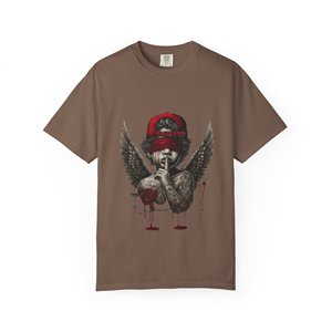 T-shirt unisexe personnalisé avec logo frontal, imprimé graphique marron, tissé, écologique, séchage rapide, respirant, col rond, coupe classique, service OEM - Product Image 4