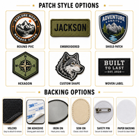 Étiquettes de vêtements en gros de haute qualité, logo souple, patch en caoutchouc PVC 2D 3D, badge personnalisé en PVC avec crochet et boucle