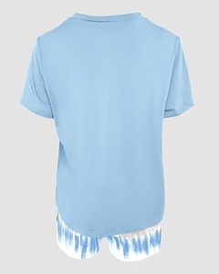 Ensemble de pyjama en satin de soie de luxe pour femmes RTS, taille élastique, manches courtes, uni, pour l'automne/l'hiver/l'été - Product Image 2