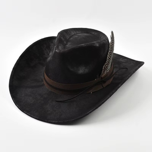 Polyester Cowboy <b>Hats</b> Western Cattleman Style Light Brown Braided <b>Band</b> Vintage XXL Unisex Adjustable Outdoor Wholesale - Product Image 1