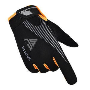 Guantes de invierno con pantalla táctil, guantes cálidos para clima frío, ideales para correr y andar en bicicleta, hechos de tela elástica, con estampado de silicona - Product Image 5