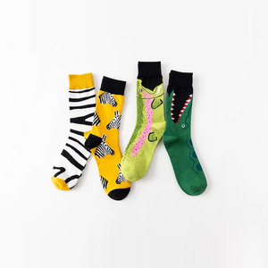 Calcetines de algodón 80% de rizo transpirables, informales, de moda, para nieve, de invierno, estándar, unisex, personalizables para mujer - Product Image 2