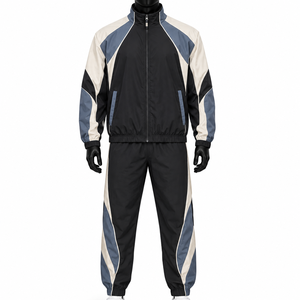 Ensemble de vêtements de sport pour homme, écologiques, streetwear, avec capuche, couleur unie, tissu ripstop, pour usage extérieur - Product Image 4