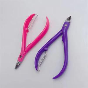 Coupe-ongles violet en acier inoxydable, lame tranchante, mâchoire plate 10 mm, portable pour doigts d'adultes, style simple - Product Image 4