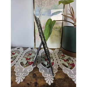 Handmade Metal <b>Mirror</b> Frame <b>Rectangular</b> Vertical Oriental Design Embossed Floral Pattern Tabletop Decor - Product Image 6