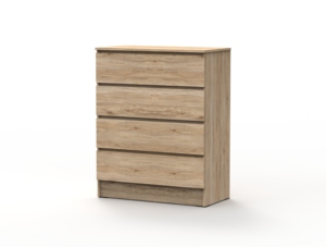 Modern 4-Chest of <b>Drawer</b> Cabinet High Quality Wood <b>for</b> Bedroom Kitchen <b>Storage</b> Contemporary Home Living Room Furniture SIVR 1460 - Product Image 2