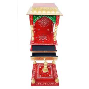 Producto de decoración del hogar de templos de madera indios tradicionales - Product Image 1