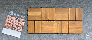 กระเบื้องพื้นไม้กระถินณรงค์สำหรับภายในและภายนอกอาคารแบบประกบกันได้ - Product Image 2