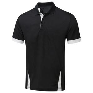 Polos de hombre personalizados de estilo caliente con diseño de rayas en polos de cuello ajustado de giro - Product Image 1