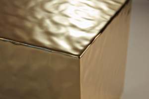 Textured Gold <b>Cube</b> Shape Side <b>Table</b> For Living room Bedroom Home Furniture - Product Image 3