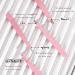 Pince à épiler professionnelle légère et personnalisable de haute qualité en acier inoxydable pour cils et sourcils, écologique - Product Image 5