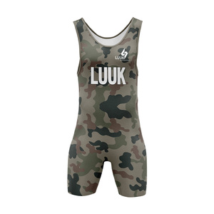 Custom Printed Digital Print Men's <b>Wrestling</b> <b>Singlet</b> Four Way Stretch Lightweight Breathable Quick Dry Durable MMA <b>Singlets</b> - Product Image 2