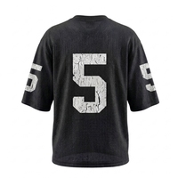 Übergroßes Mesh-T-Shirt, Boxy Cropped American Football Trikot, personalisiertes Cropped Fußballtrikot, Streetwear Fan-Shirt, Mesh-Gewebe