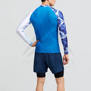 Maillot de bain anti-UV pour homme de qualité supérieure, à séchage rapide, compressif, en tissu extensible, pour le surf, les sports de plage, personnalisable OEM, manches longues - Product Image 2
