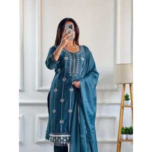 Conjunto de Top, Pantalón y Dupatta para Mujer, Ideal para Fiestas - Product Image 1