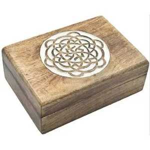 Luxury Walnut Wooden Jewelry Box Brass Leaf Handles Double Door Jewelry <b>Storage</b> Cabinet Wooden Keepsake <b>Storage</b> Organiser <b>Chest</b> - Product Image 2