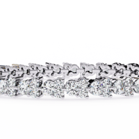 Bracelet tennis en or rose avec diamants de laboratoire taille brillant rond, bijoux pour femme, cadeau de fiançailles et de mariage, diamant en argent 92,5