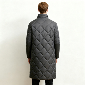 Neohope Vintage Long High Quality Black Polyester Men's Winter Coats 360g <b>Waterproof</b> Breathable Print Zipper <b>Warm</b> Hooded Plus - Product Image 2