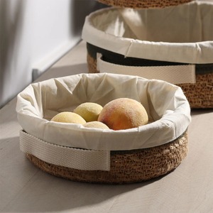 Juego de 3 cestas redondas de algas marinas - Cesta de almacenamiento hecha a mano en color oliva natural, ecológica, fabricada en Vietnam - Product Image 5